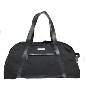 GUCCI Logo Shoulder Travel Hand Bag Nylon Leather Black SHW Italy 07KC492